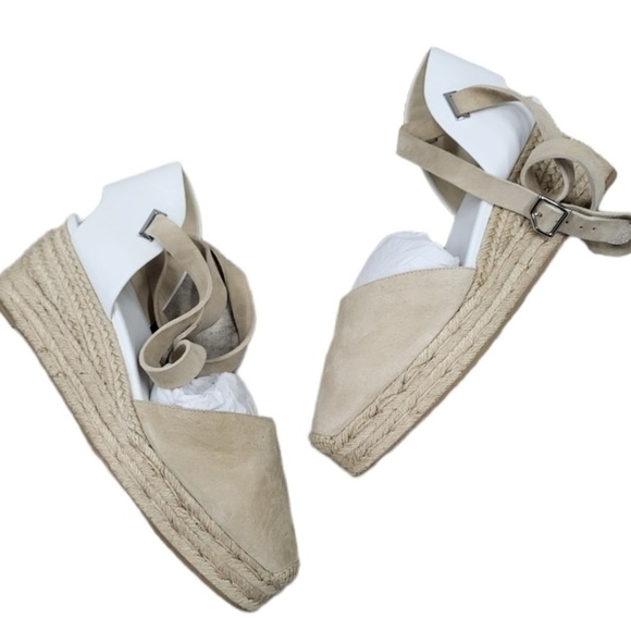 Rag & bone Kea Leather And Suede Wedge Espadrilles size‎  10 - Picture 2 of 6